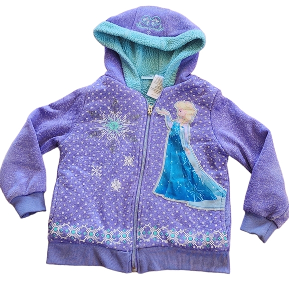 Disney Other - Disney Princess Frozen Elsa Hoddie Jacket  Girls Size 5